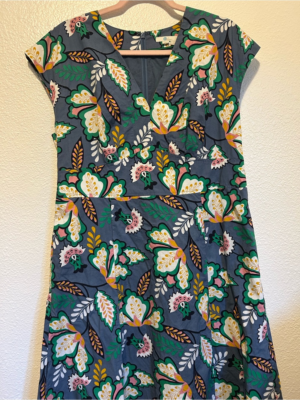 Boden Green Floral Wrap Maxi Dress - Picture 7 of 10